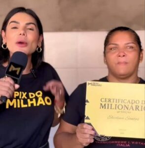 VÍDEO: Moradora de Rosário ganha R$ 1 milhão por meio do link do “PIX” da influenciadora Ingrid Andrade