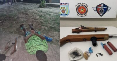 Após denúncia, homem é preso em flagrante por porte ilegal de arma de fogo em Vargem Grande/MA.
