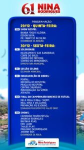 61 anos de Nina Rodrigues: Veja a programação completa