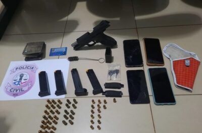 Polícia deflagra operação e prende dupla por posse ilegal de arma de fogo e munição em Pirapemas/MA.