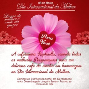 Mulheres de Pirapemas terão programação especial no Dia Internacional