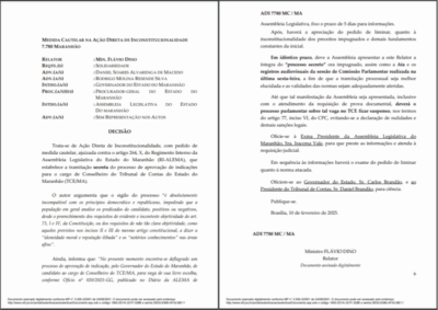 RECORDE: Ministro Flávio Dino suspendeu escolha de membro do TCE-MA sete horas após protocolo de Othelino