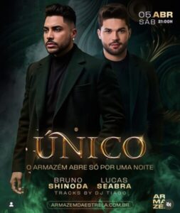 ÚNICO: uma noite inesquecível no armazém da estrela com Bruno Shinoda e Lucas Seabra…