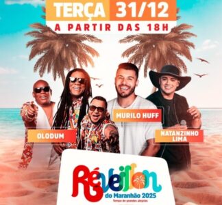 Murilo Huff, Natanzinho Lima e Olodum estão confirmados para o Réveillon do Maranhão 2025