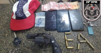 Itapecuru-Mirim/MA: Polícia Militar apreende arma de fogo durante patrulhamento na Avenida Beira Rio.