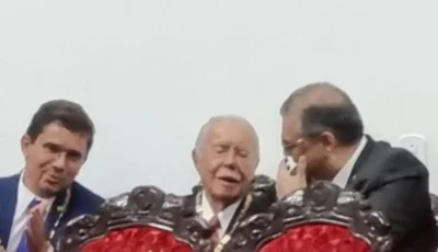 Vídeo: Flávio Dino e Sarney participam juntos de posse de nova imortal da AML