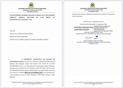 Confira a íntegra da resposta da Assembleia Legislativa à ministra Cármen Lúcia