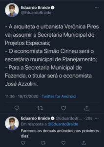 Eduardo Braide anuncia os primeiros nomes do seu secretariado