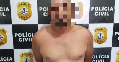 Polícia Civil prende suspeito pela prática de tráfico de drogas.