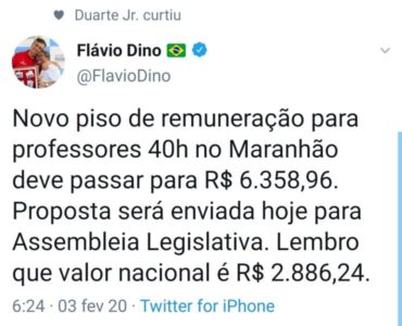 Salário de professor no Maranhão será de R$ 6.358,96, mais do que o dobro do Piso Nacional
