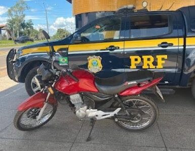 Motocicleta com registro de roubo em Itapecuru é apreendida pela PRF em Peritoró/MA
