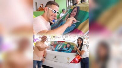 Dr Kaio e Ana Lívia Tantan realizam mega adesivaço em Pinheiro e surpreendem adversários