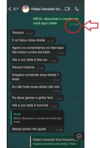 PRINT DE CAMARÃO: Os horários batem…