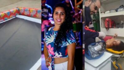 ESTRUTURA DO ARRAIAL DO VIVA DA CIDADE OPERÁRIA DESABA E ATINGE JOVEM