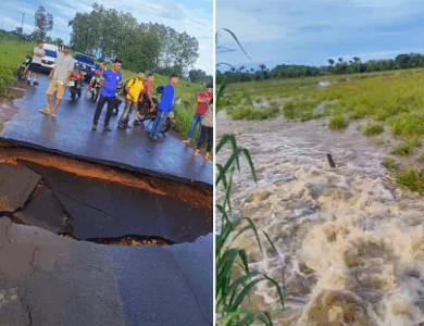 Mais uma rodovia estadual corta e deixa milhares de moradores ilhados em cidade da Baixada Maranhense