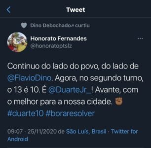 Agora vai! Honorato Fernandes leva todo seu carisma e alegria para a campanha de Duarte jr.