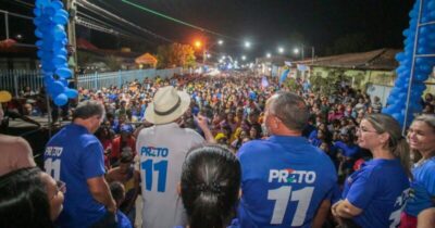 Preto mostra força e reúne milhares de pessoas durante comício em Vargem Grande; veja fotos