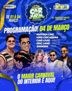 Mega Arrastão de Carnaval em Peritoró: Chicabana, Eric Land e…