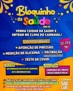 Câmara promove ação de cuidados com a saúde no carnaval