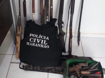 Em Tuntum, Polícia Civil prende homem e desativa fábrica clandestina de arma de fogo