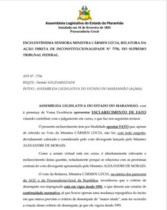 Critério de desempate é de 1991, afirma Alema em petição ao STF