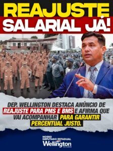 Vídeo: Deputado Wellington destaca anúncio de reajuste para policiais e bombeiros militares e afirma que vai acompanhar para garantir percentual justo