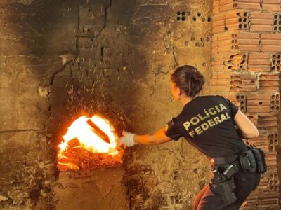 PF incinera uma tonelada de drogas no Maranhão