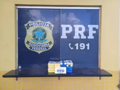 PRF apreende 21 tabletes de cocaína escondidos em caminhonete na BR-135