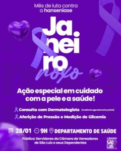 Câmara Municipal de São Luís realiza consultas dermatológicas em alusão ao Janeiro Roxo