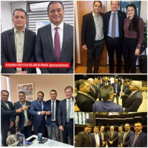 Prefeito de São João do Paraíso e primeira-dama buscam recursos em Brasília