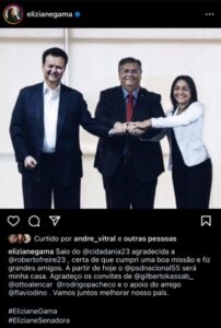 Sem identidade política, senadora Eliziane Gama muda de partido mais uma vez