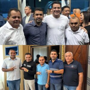 Prefeito e ex-prefeito de São Francisco do Maranhão reforçam parcerias em busca de investimentos para o município durante a eleição da FAMEM