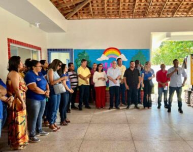 Nina Rodrigues: Ao lado de Jones Braga e Hildo Rocha, prefeito Rodrigues da Iara inaugura creche Durvalina Matos