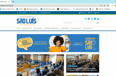 Câmara de São Luís lança novo site com aparência mais moderna e proposta de navegação mais simples e intuitiva