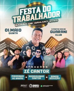 Barão de Grajaú prepara grande Festa do Trabalhador com Zé Cantor e outras atrações