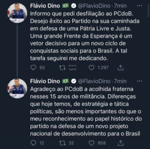 Depois de 15 anos filiado no PCdoB, Flávio Dino pede desfiliação e deve migrar para o PSB