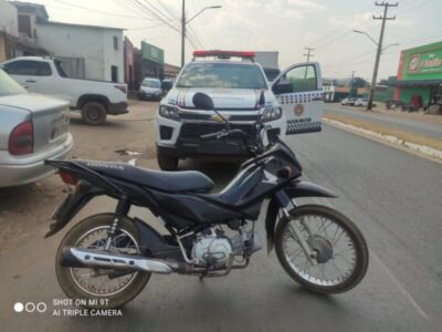Guarnição da Polícia Militar de Colinas recupera moto roubada em Paraibano onde o proprietário foi morto