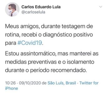 Secretário de Saúde do Maranhão testa positivo para o COVID-19