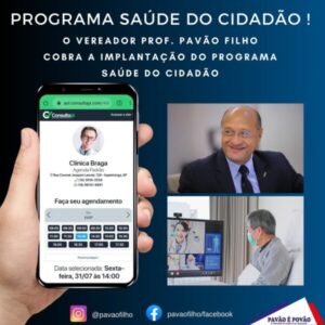 Vereador Pavão Filho cobra implantação do programa Saúde do Cidadão