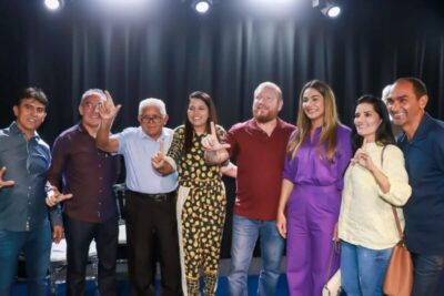 Othelino Neto, Ana Paula e Flávia Alves participam de encontro com a classe política maranhense