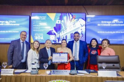 Audreia Noleto é condecorada com título de cidadã de São Luís pela Câmara Municipal