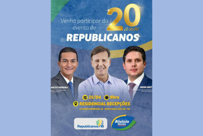 Republicanos promove evento em homenagem aos 20 anos do partido