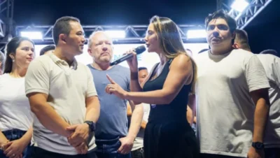 Ao lado de André da Ralpnet, Ana Paula desafia governador, porém não explica porque não destinou nem 1 centavo dos quase R$ 70 milhões das suas emendas para Pinheiro