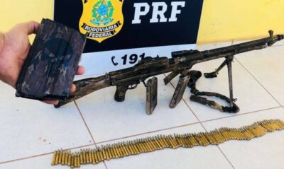 Arma de guerra com destino ao Maranhão é apreendida no Tocantins