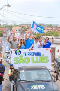 Durante carreata, Neto Evangelista mostra grande popularidade no Itaqui-Bacanga