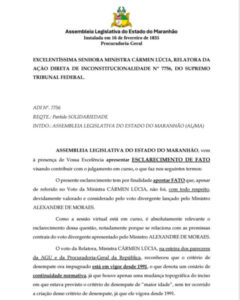 Critério de desempate é de 1991, afirma Alema em petição ao STF