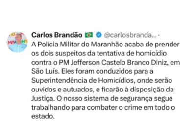 Presos suspeitos de tentar matar PM em borracharia em São Luís