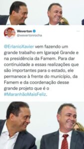 Weverton descarta candidatura de Erlânio ao senado