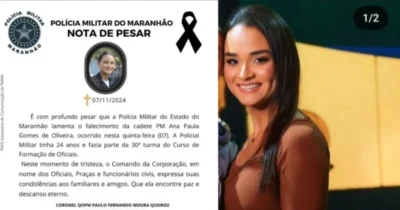 Cadete da Polícia Militar do Maranhão morre aos 24 anos