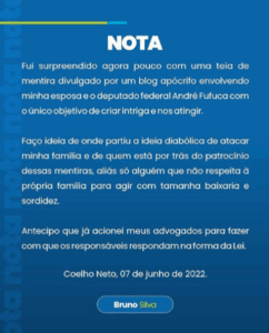 Coelho Neto: André Fufuca e prefeito Bruno Silva desmentem fake news